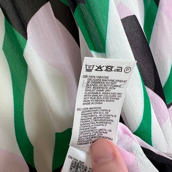 REISS Paige Resort Shawl Top Cardigan Resortwear Swim Cover 70s Abstract Print - Picture 9 of 12